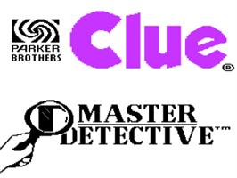 Title screen of Clue: Master Detective on the Apple II.