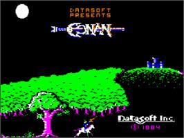 Title screen of Conan on the Apple II.