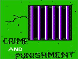 Title screen of Crime And Punishment on the Apple II.