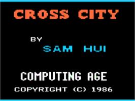 Title screen of Cross City on the Apple II.