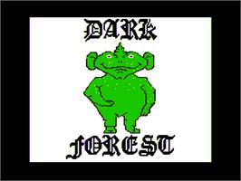 Title screen of Dark Forest on the Apple II.