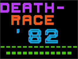 Title screen of Death Race '82 on the Apple II.