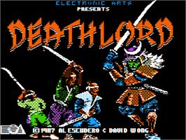 Title screen of Deathlord on the Apple II.