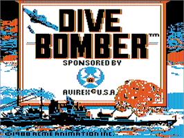 Title screen of Dive Bomber on the Apple II.