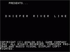 Title screen of Dnieper River Line on the Apple II.