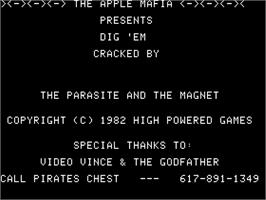 Title screen of Dodgem on the Apple II.