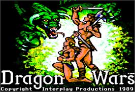 Title screen of Dragon Wars on the Apple II.