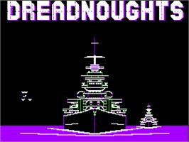 Title screen of Dreadnoughts on the Apple II.