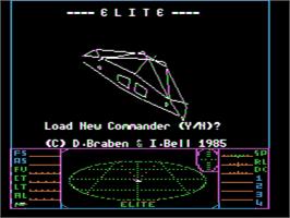 Title screen of Elite on the Apple II.