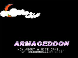 Title screen of Empire III: Armageddon on the Apple II.