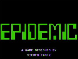 Title screen of Epidemic on the Apple II.