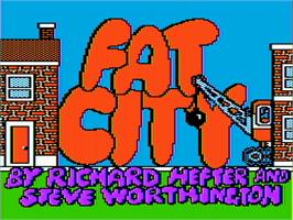 Title screen of Fat City on the Apple II.