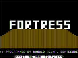 Title screen of Fortress on the Apple II.