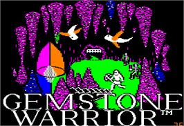 Title screen of Gemstone Warrior on the Apple II.