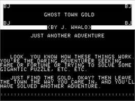 Title screen of Ghost Town Gold on the Apple II.