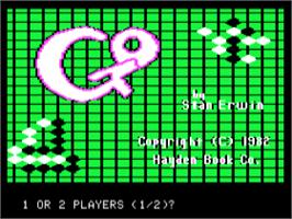 Title screen of Go on the Apple II.