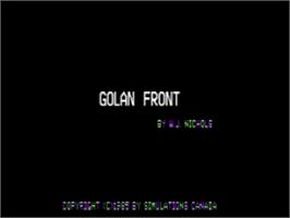 Title screen of Golan Front on the Apple II.