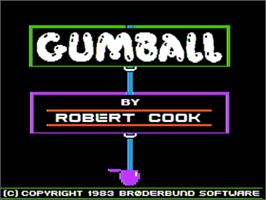 Title screen of Gumball on the Apple II.