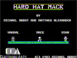 Title screen of Hard Hat Mack on the Apple II.