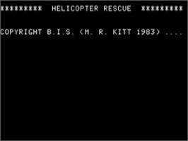 Title screen of Helicopter Rescue on the Apple II.