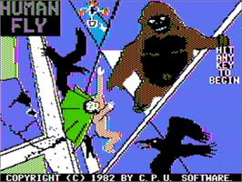 Title screen of Human Fly on the Apple II.