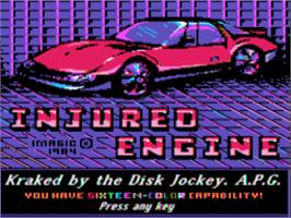 Title screen of Injured Engine on the Apple II.