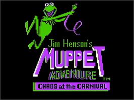 Title screen of Jim Henson's Muppet Adventure: Chaos at the Carnival on the Apple II.