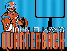 Title screen of John Elway's Quarterback on the Apple II.