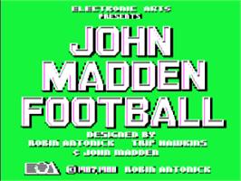 Title screen of John Madden Football on the Apple II.