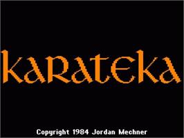 Title screen of Karateka on the Apple II.