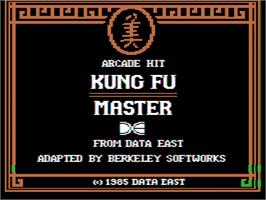 Title screen of Kung-Fu Master on the Apple II.