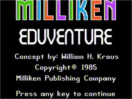 Title screen of Lantern Of D'gamma on the Apple II.