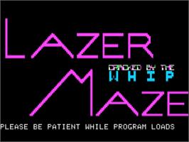 Title screen of Lazer Maze on the Apple II.