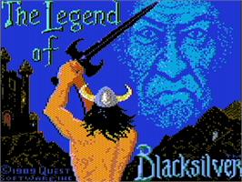 Title screen of Legend of Blacksilver on the Apple II.