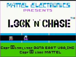 Title screen of Lock 'n' Chase on the Apple II.