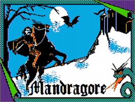 Title screen of Mandragore on the Apple II.