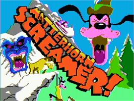 Title screen of Matterhorn Screamer! on the Apple II.