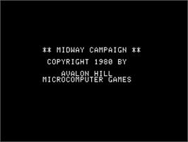 Title screen of Midway Campaign on the Apple II.