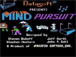 Title screen of Mind Pursuit on the Apple II.