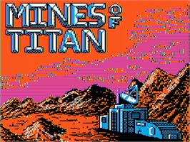 Title screen of Mines Of Titan on the Apple II.