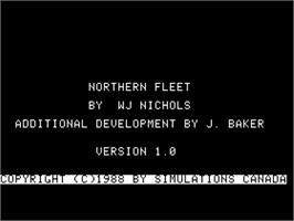 Title screen of Northern Fleet on the Apple II.