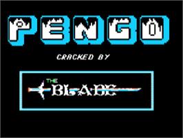 Title screen of Pengo on the Apple II.