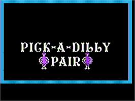 Title screen of Pick-a-dilly Pair on the Apple II.