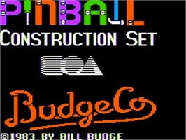 Title screen of Pinball Construction Set on the Apple II.