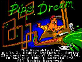 Title screen of Pipe Dream on the Apple II.