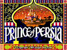 Title screen of Prince Of Persia on the Apple II.