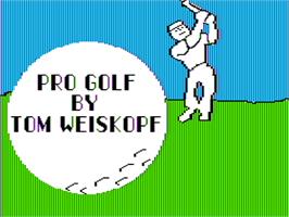 Title screen of Pro Golf on the Apple II.