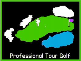 Title screen of Professional Tour Golf on the Apple II.