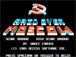 Title screen of Raid Over Moscow on the Apple II.