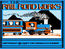 Title screen of Railroad Works on the Apple II.